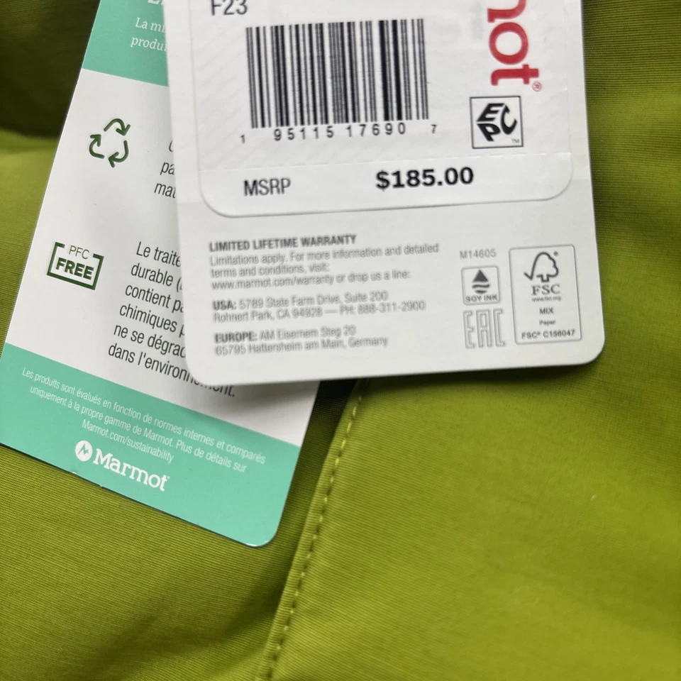 Marmot Fordham II 700 Down Jacket Kids Size XL Storm/Cilantro New MSRP $185 - Image 2 of 4