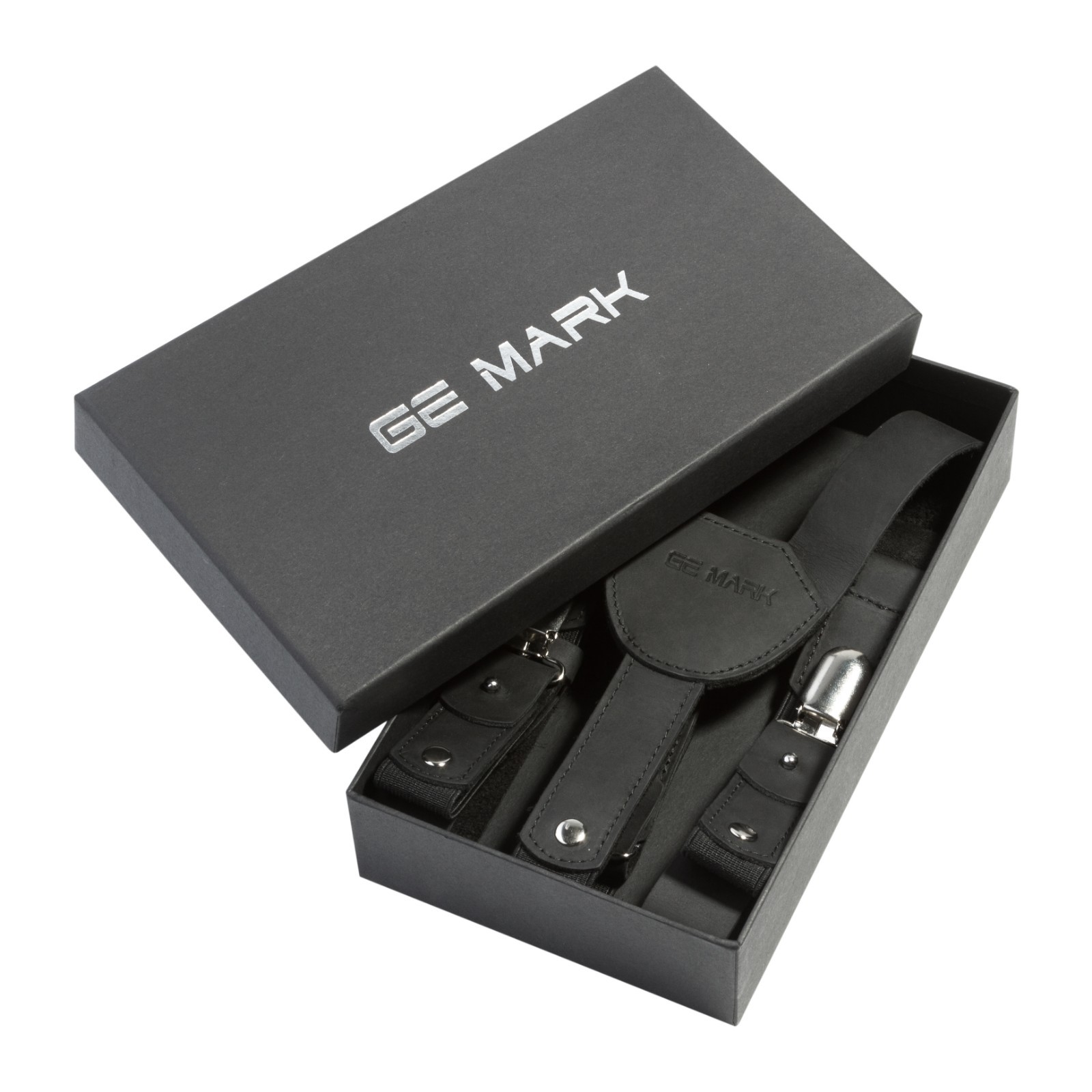 Tirantes de cuero para hombres y mujeres Mejor regalo negro