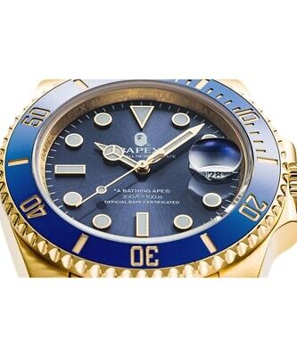 A Bathing Ape BAPE CLASSIC TYPE 1 BAPEX M Navy Blue Face Gold