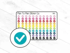 1180~~Round Checkmarks Planner Stickers.
