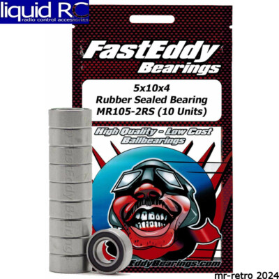 FastEddy 275 5x10x4 Rubber Sealed Bearing MR105-2RS 10 Units