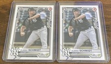 Clarke Schmidt 2021 Bowman Rookie RC #98 New York Yankees Lot (2)