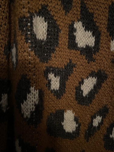 Suéter cárdigan leopardo pequeño mediano - Imagen 5 de 7