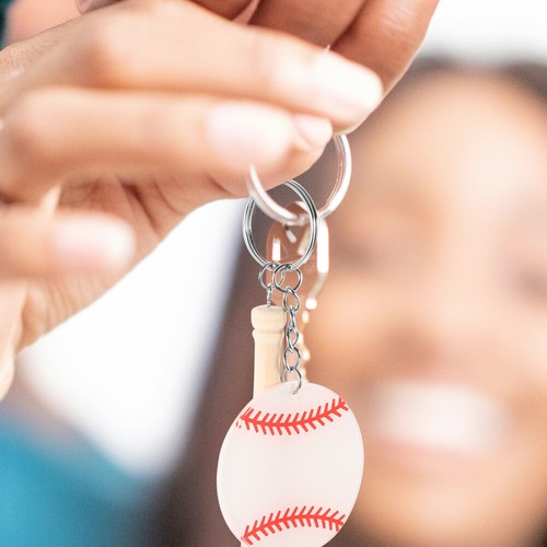 10 Pcs Baseball Keychain Miss Keyring Sports Fan Chains Keychains for Women - Imagen 12 de 12