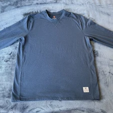 Rugged Elements Men's Durable Utility Long Sleeve Blue Pullover Shirt Medium