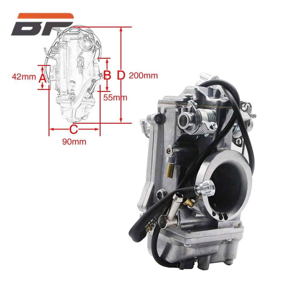 Polish Carburetor for Mikuni 42mm Harley HSR42 Evo Evolution Twin Cam TM42 New