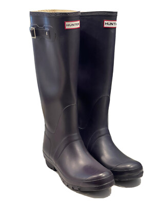 Hunter HNTORGW W23499 Rain Rubber Boots Plum Size 10 F/9 M EU-42