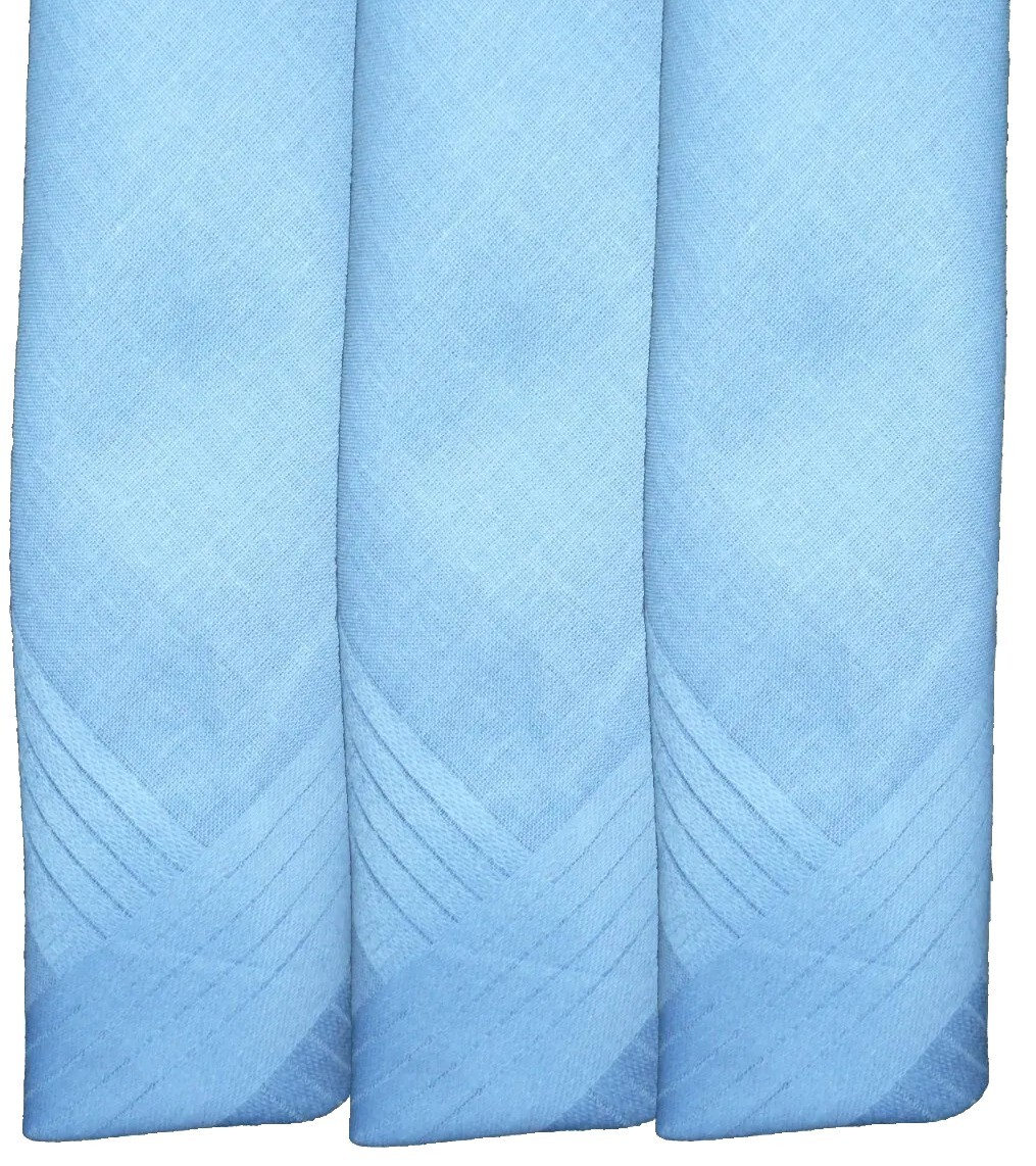 Light Blue Handkerchief 100 Cotton with Satin Border 40cm eBay