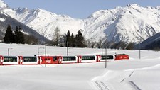 Landscape nature train railway switzerland mountains Custom Gaming Mat Desk