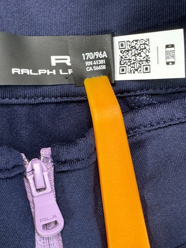 RLX Ralph Lauren Damen Performance 1/4 Reißverschluss Pullover französisch marineblau/leicht Größe L - Bild 5 von 15