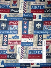 Patriotic Pride of America Glory Freedom Cotton Fabric Springs CP69496 By Yard