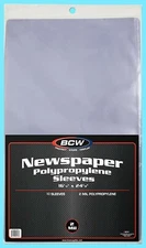 10 BCW 16X24 NEWSPAPER STORAGE SLEEVES Art Photo Print 16-1/4x 24-1/8 Protector