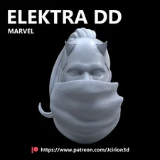 Elektra Daredevil v1 custom head for 4" 6" 7" 12" Marvel Comics action figures