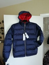 Lacoste Women's Puffer Jacket Reversible Size 8 34 Ptp 20.5 Inches Rrp £320