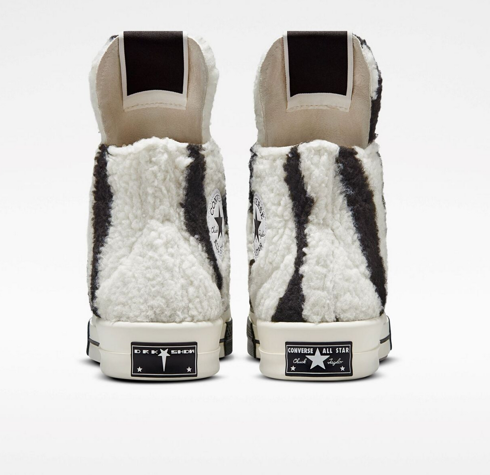 RICK OWENS DRKSHDW X CONVERSE TURBODRK HI SNEAKERS SIZE 9