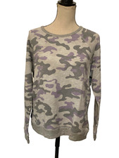 SUNDRY Gray Camouflage Sweatshirt Top Size 3