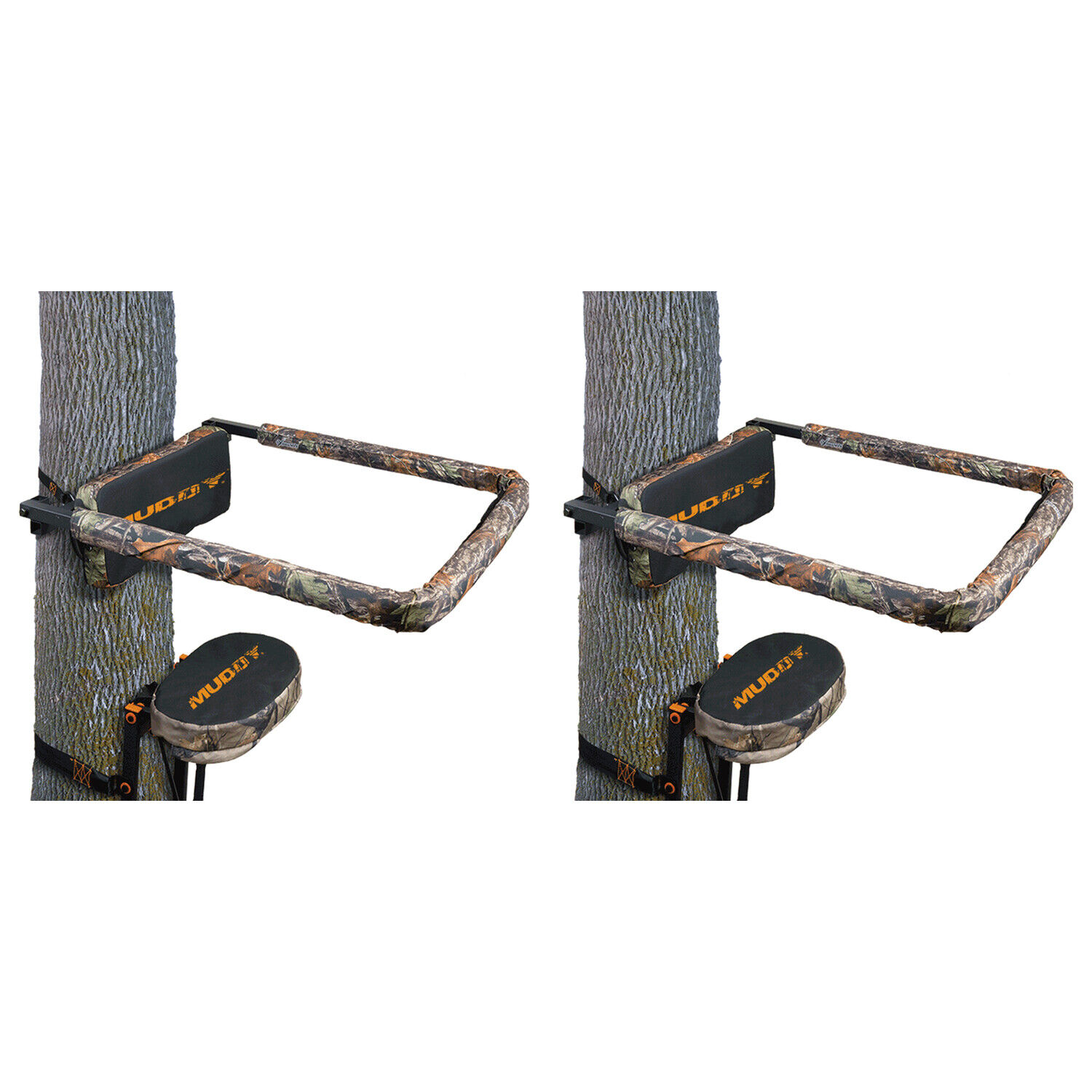 Muddy Universal Hunting Tree Stand Reliable Flip Up Shooting Rail Rest (2 Pack)