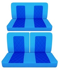 Fits 1968 Ford Falcon 2-door Sedan Front 50-50 Top And Rear Seat Covers Blue Fits 1968 Ford Falcon 2-door Sedan Front 50-50 Top And Rear Seat Covers Blue