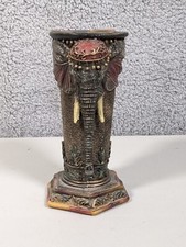 Vintage Bohemian Style Risen Elephant Sculptures Stand Home Decor RARE