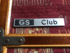 * plaque insigne logo de voiture CITROEN GS CLUB en aluminium ancien vintage