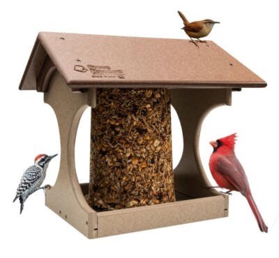 HANGING SUET LOG FEEDER - Large 4 Season All Weather Seed Feeder Amish Handmade