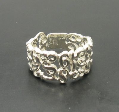 Echte sterling Silber Ring Zahlen punziert solide 925 handgefertigt