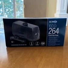 EcoPlus Eco 264 Fixed Flow Submersible/Inline Pump 290 GPH - Black (HGC728305)
