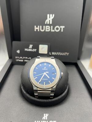 Hublot Classic Fusion Titanium 45mm 510.NX.7170.NX Titanium Blue Dial Box Papers | eBay Hublot Classic Fusion Titanium 45mm 510.NX.7170.NX Titanium Blue Dial Box Papers | eBay