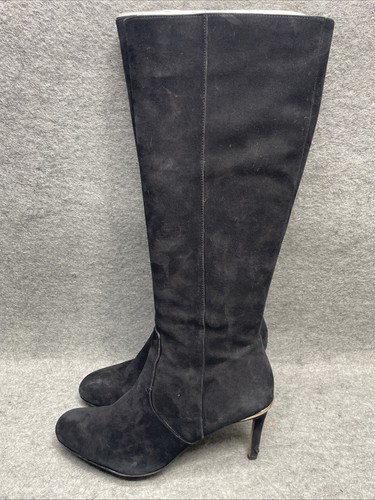 COACH "Roma" Women's High Heel Suede Boots US 11B Black READ - 第 1/10 張圖片