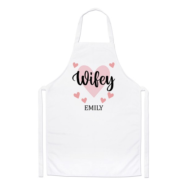 Personalisiert Wifey Koch SchüRze Valentinstag Liebe Ehefrau Geburtstag Lustig-image