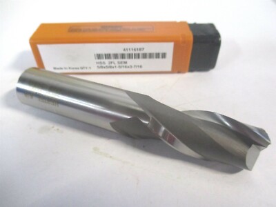 (E1030040) 5/8'' x 1-5/16'' x 5/8'' x 3-7/16'' OAL HSS 2 Flute Square End Mill 