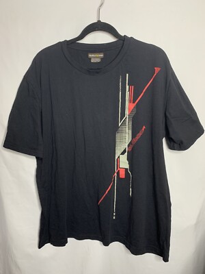 Atlas For Men Men s T Shirt XXL Black Short Sleeve Crew Neck Cotton Casual