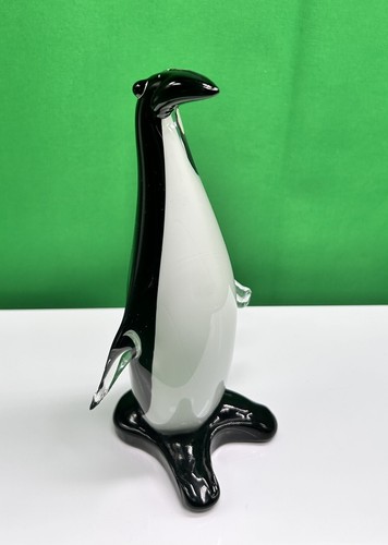 Vintage MURANO Large Tall Art Glass Penguin Vetri Di Figurine Italy Unique 9" - Picture 8 of 9