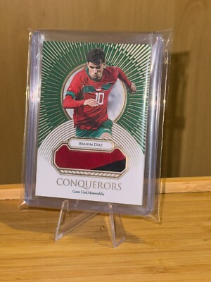 Futera Unique World Football 2024 Brahim Diaz Conquerors Relic Card 04/14 SSP