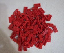 NEW LEGO 1x2 Red Plate 3023 - Bulk Lot of 100 Bright Red Building Pieces LEGOS