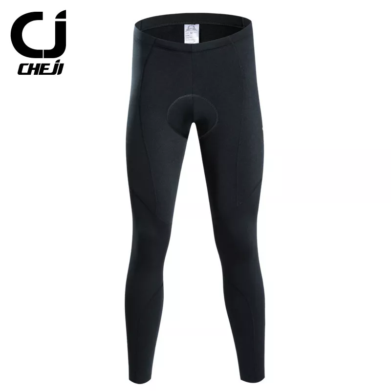 CHEJI Men's Winter Thermal Cycling Pants Tights Padded Fleece