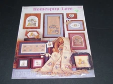 GRAPH IT ARTS COUNTED CROSS STITCH PATTERN LEAFLET HOMESPUN LOVE BK31 1990 OOP