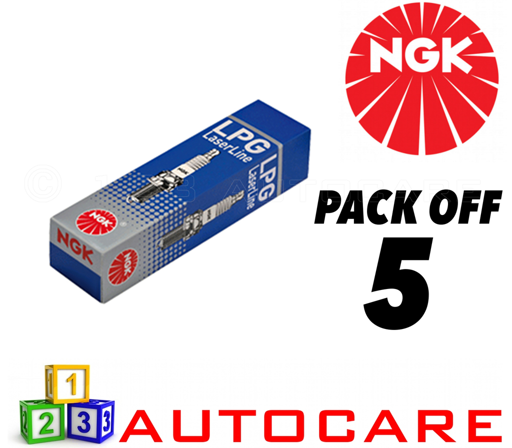 NGK LPG (GAS) Spark Plug set 5 Pack Part Number LPG2 No. 1497 5pk