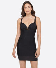 Yummie By Heather Thomson Women's Black Bustless Slip Sz M L70259