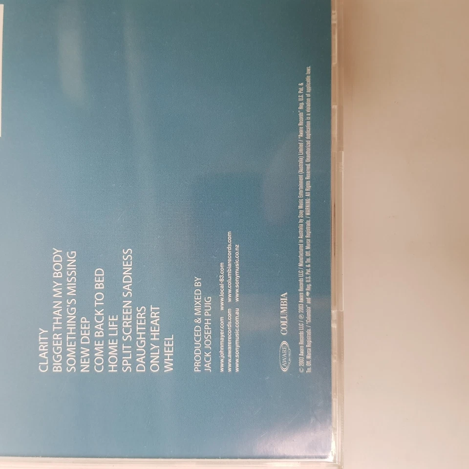 John Mayer Heavier Things Bigger Than My Body Clarity nuevo CD Deep Home Life 2003 Foto 3 de 4