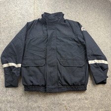 Bulwark FR Jacket Mens M Navy Nomex IIIA Flame Resistant Zip Up Workwear Soft