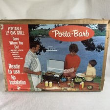 Vintage 1960s Porta-barb Portable Lp Gas Bbq Barbecue Grill Kalmark Nos