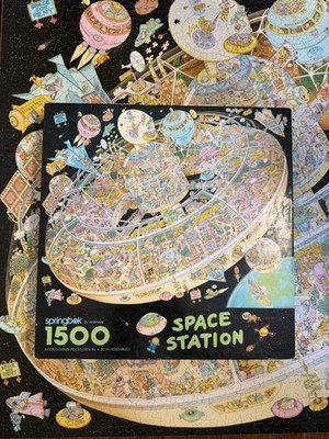 VTG Springbok Space Station Puzzle 1500 Piece Robert Bob Blair Martin COMPLETE