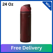 Owala FreeSip Insulated Stainless Steel Water Bottle 24 Ounces, Black Cherry