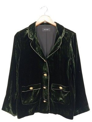 THE KOOPLES Strickblazer Damen Blazer Gr. DE 34 dunkelgrün Casual-Look