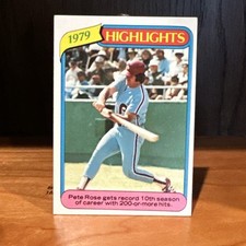 Topps 1980 1979 Highlights Pete Rose #4 Base Set Philadelphia Phillies MINT