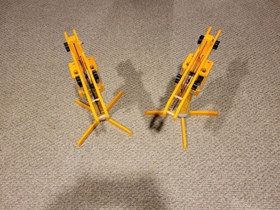 HAPE - Lot Of (2x) Wooden Construction Cranes Kids Toys (Incomplete) (For Parts)