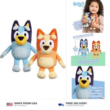 Plush toys 2-pack Bluey Bingo soft deluxe fabric embroidered stuffed animals