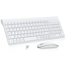cimetech Wireless Keyboard and Mouse, Rechargeable Mouse Silent Scissor Swi...