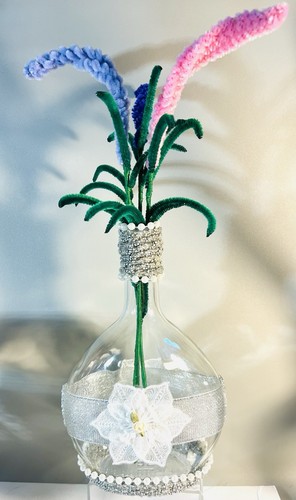 Fiori selvatici brunch nel vaso pulitore per pipe fatto a mano - Foto 8 di 13